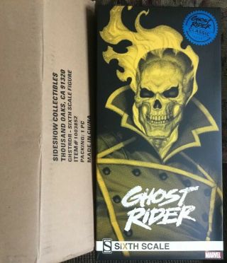 Sideshow Johnny Blaze Ghost Rider Classic Variant Sixth Scale Figure U.  S.  Seller