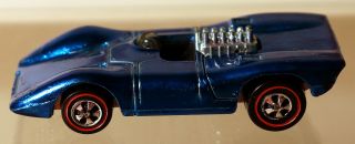 Dte 1970 Hot Wheels Redline 6417 Metallic Blue Ferrari 312p W/black Interior