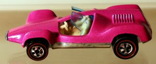 Dte 1973 Hot Wheels Redline 6975 Fluorescent Pink Double Vision W/white Int