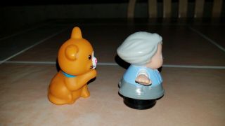 Fisher Price Little People Grandpa with Cell Phone and Orange Cat Kitten Figures 4