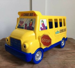 Sesame Street School Bus Only Fisher Price 2008 Elmo Grover Moving Seats
