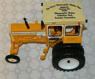 Minneapolis Moline Rollag Mn Collectors Club G 750 Tractor Farm Toy 1300 Hiniker
