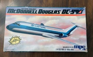 Vintage Mpc Eastern Airlines Mcdonnell Douglas Dc - 9 1/144 Scale Model Plane Kit
