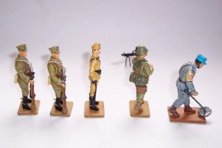 5 x DEL PRADO Die Cast Metal SOLDIERS FIGURES Poland Etc Military WWII & 1979 4