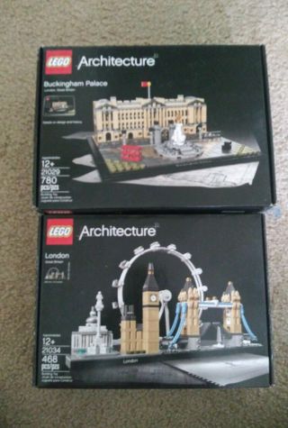 Lego Architecture Buckingham Palace (21029) And London (21034)