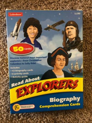 Lakeshore Read About Explorers Biography 50 Cards Ll392