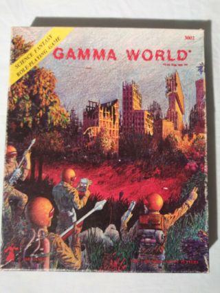 Tsr Gamma World 2nd Printing 1st Edition 3002 Box And Book Only.  No Map Or Dice