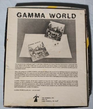 TSR Gamma World 2nd Printing 1st Edition 3002 Box and Book only.  No Map or Dice 5