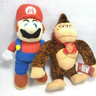 Nintendo Plush Set Mario Bros Donkey Kong Kellytoy 2004 Stuffed Toy Dk