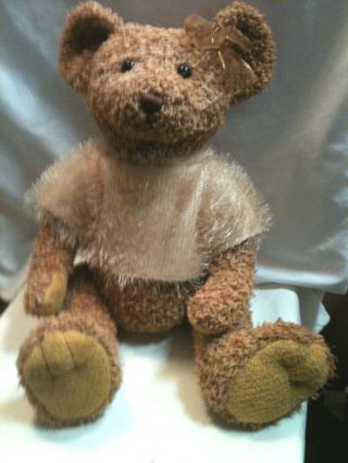 18 " Plush Brown Shaggy Teddy Bear With Geoffrey Toys R Us 2000