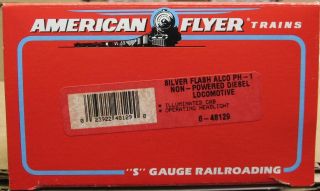 American Flyer 6 - 48129 Silver Flash ALCO PA - 1 A - Unit Dummy S - Gauge 4
