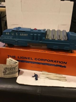 Lionel Postwar 44 Us Army Mobile Missile Launching Locomtive W Missiles