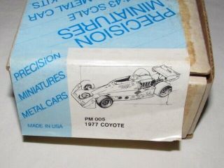 Precision Miniatures 1:43 Scale Pm005 1977 Coyote Indy Winning Metal Kit Aj Foyt