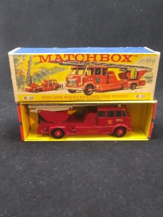 Matchbox Lesney King Size Merryweather Fire Engine K15