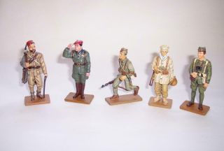 5 X Del Prado Die Cast Metal Soldiers Figures Spain & Greece Military 1922 - 1942