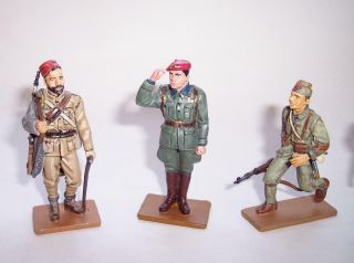 5 x DEL PRADO Die Cast Metal SOLDIERS FIGURES Spain & Greece Military 1922 - 1942 3