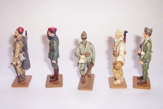 5 x DEL PRADO Die Cast Metal SOLDIERS FIGURES Spain & Greece Military 1922 - 1942 4