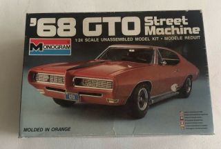 1984 Pontiac 68 Gto Street Machine V8 1968 Plastic Model Kit Box