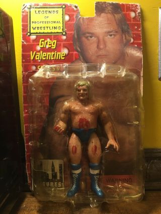 Rare Legends Of Professional Wrestling Greg Valentine Bloody Figure Wwe Wwf Nwa