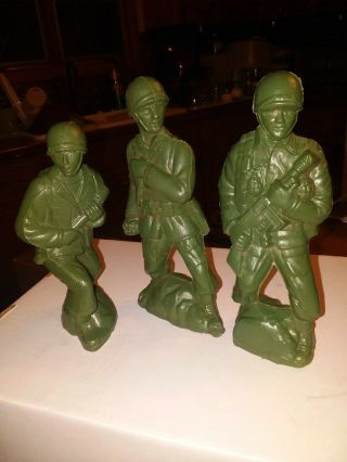 Large 6 " And 7 " Inch Plastic Green Army Men Toys