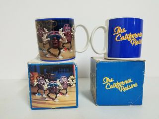 Vintage California Raisins Coffee Mugs Cups - Applause (set Of 2)