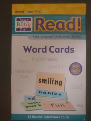 Robert Titzer Your Baby Can Read Word Cards 82 Early Language Cards