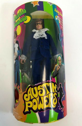 Vintage 1998 Line Trendmaster Austin Powers Blue Suit Doll Action Figure