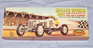 1958 Aurora Miller Special 1931 Indianapolis 500 Winner Model Kit 522 - 79 1/30