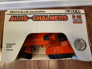 1987 D21 Allis Chalmers ERTL Tractor 1:16 Die - cast metal Deutz w/ box 1283 3