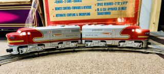 K - Line K2126 & K2128 Santa Fe War Bonnet Twin Alcos Aa Set 581373 O Gauge/scale