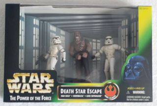 Star Wars Power Of The Force Death Star Escape Playset With Three Action Figures