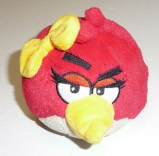 Commonwealth Angry Birds Female Red Bird Girl 5 " Plush W/ Sound
