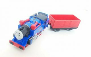 Thomas & Friends Trackmaster Train 2010 Belle 6120 Blue Engine Red Cargo Car