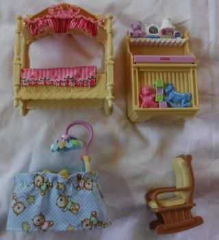 Fisher - Price Loving Family Dollhouse Nursery Furniture Chair Cradle