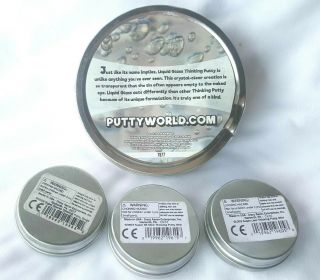 FOUR (4) Tins Crazy Aaron ' s Thinking Putty - 1 Large Tin & 3 Small Tins 2