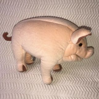 Folkmanis Large Pig Full Body Pink Plush Hand Puppet Standing Pretend Play