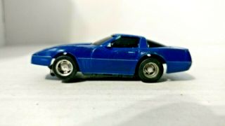 Vintage Tyco 1:64 Scale Blue Chevy Corvette Slot Car