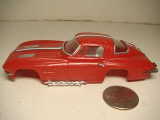Ideal Motorific Racerific 1964 Corvette Stingray Bo Slot Car Body In Red Nm