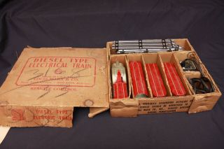 Vintage Marx Diesel Type Electric Union Pacific Tin Litho Train Set M10005 W Box