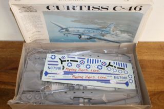 Vintage 1976 1/72 Curtiss C - 46 Commando Open Box.  D