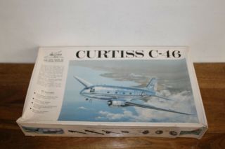 VINTAGE 1976 1/72 CURTISS C - 46 COMMANDO Open Box.  D 2