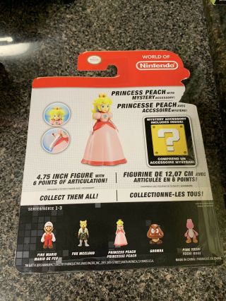 World of Nintendo Series 1 - 3 Princess Peach 4” Inch Figure Series 1 - 3 Mario 2