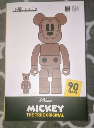Fragment Nycpopup Mickey Mouse 90th Anniversary X Undefeated 400 100 Bearbrick