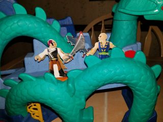2009 Imaginext Sea Dragon Serpent Pirate Playset with Figure and 3 Disc Weapons 5