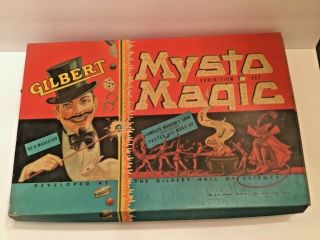 1938 Mysto Magic Exhibition Set With Box By A.  C.  Gilbert Co