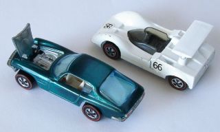 1968 Hot Wheels Chaparral 2g And 1969 Maserati Mistral Redlines