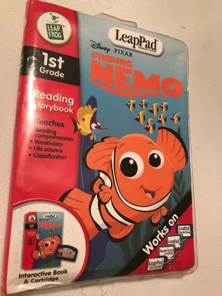 Leapfrog Leappad Finding Nemo Reading Preschool Grade 1 Ages 4 - 6 Book Cartridge