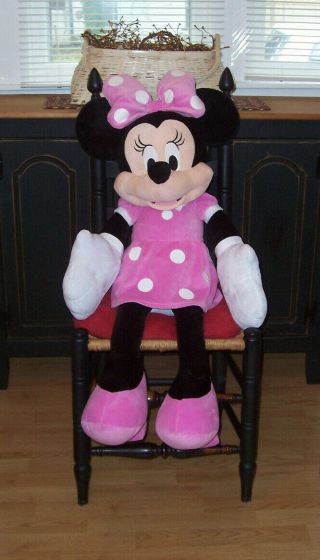 Disney Mickey Mouse Clubhouse 40 " Inch Plush Minnie Mouse Jumbo Size