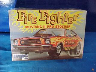 Mib Orig 1970s Mpc 1/25 Scale Model Car Kit Mustang Ii Fire Fighter
