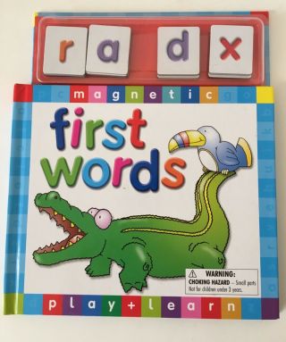 Magnetic Play And Learn First Words Book With 27 Magnetic Letter Tiles